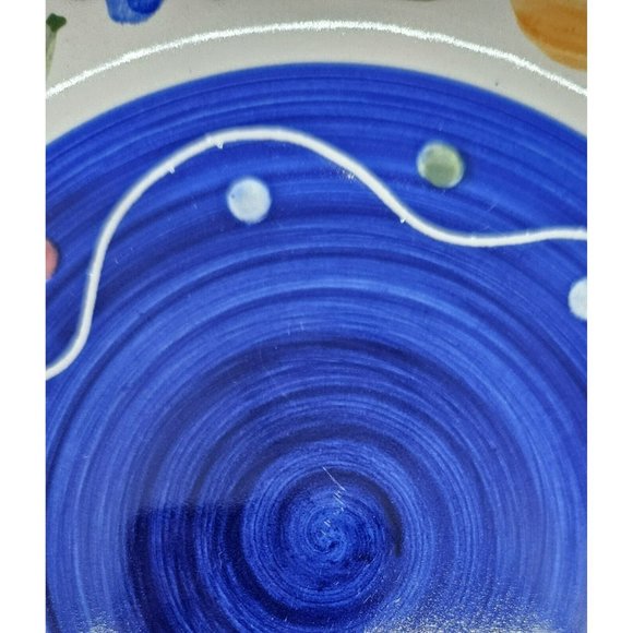 Tabletops Gallery Floral Dots Hand Painted Bowl - Picture 9 of 10